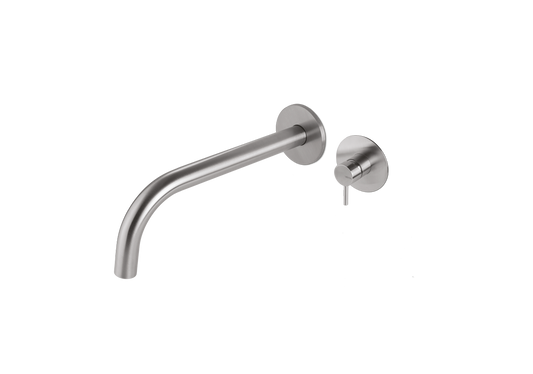 GRUPPO MISCELATORE MONOCOMANDO LAVABO A PARETE VEMA OTAGO ACCIAIO V17050