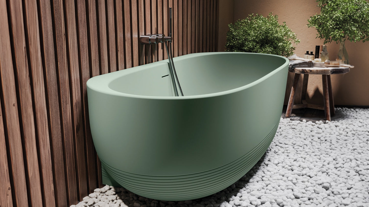 Vasca in Acrilico/Gel Coat Resina FORMA AQUAE AURA WALL 160x75 cm