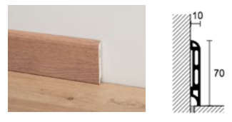 BATTISCOPA COORDINATO DÉCO CLAP! GO IN PVC TONDO 70X10