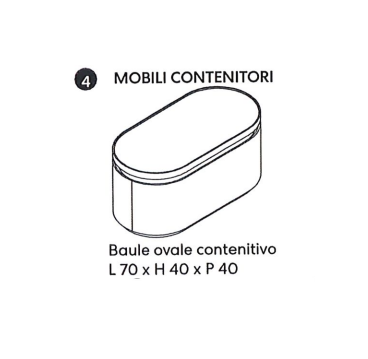 BAULE Contenitivo in MDF NIC DESIGN MEDITERRANEO