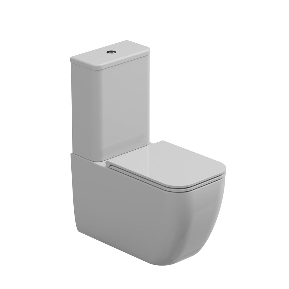 Vaso con cassetta Monoblocco WC a Terra in ceramica Rimless GSG BRIO