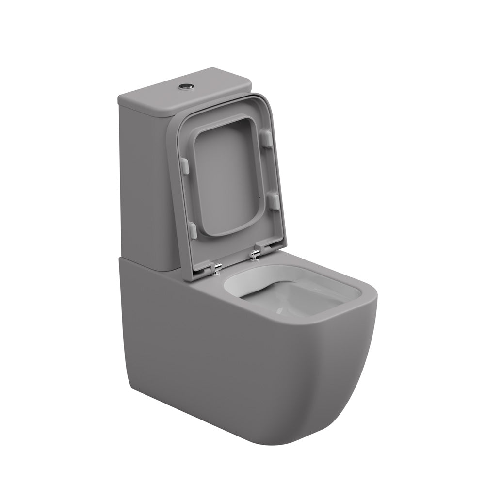 Vaso con cassetta Monoblocco WC a Terra in ceramica Rimless GSG BRIO