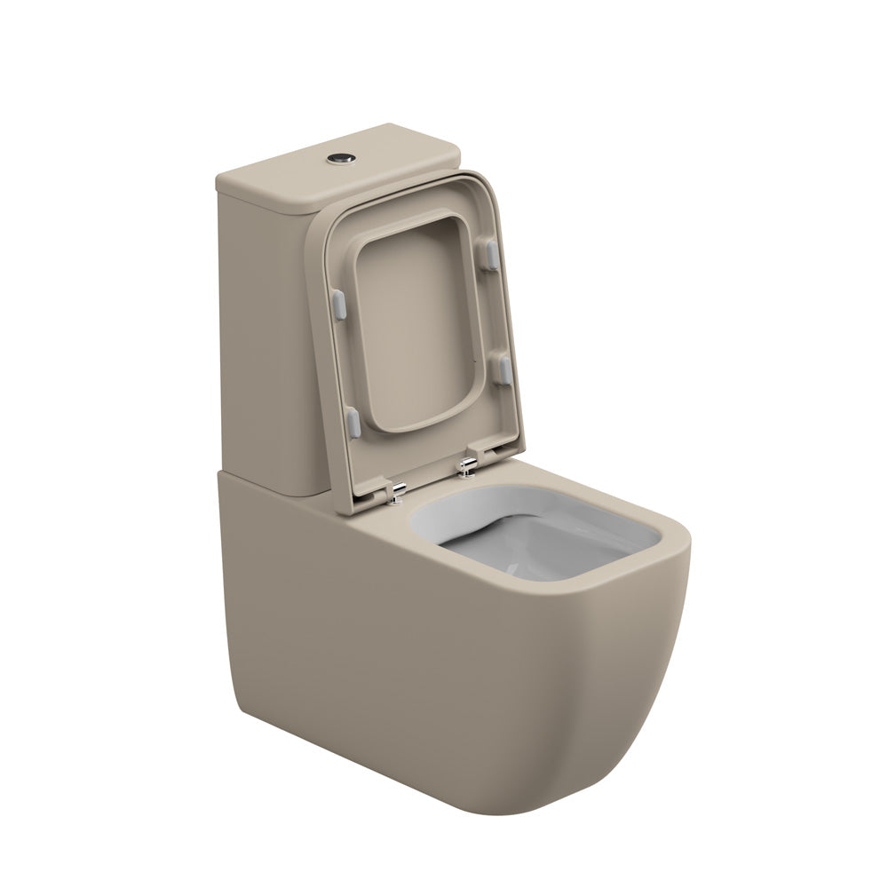 Vaso con cassetta Monoblocco WC a Terra in ceramica Rimless GSG BRIO