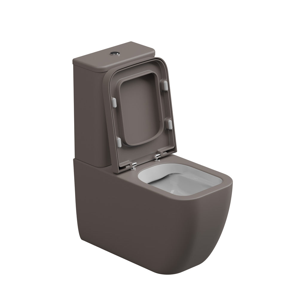 Vaso con cassetta Monoblocco WC a Terra in ceramica Rimless GSG BRIO