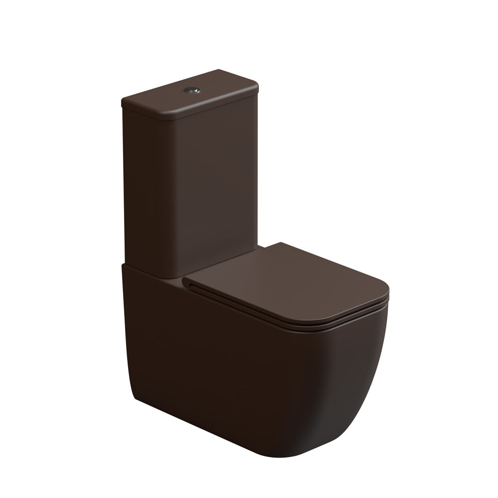 Vaso con cassetta Monoblocco WC a Terra in ceramica Rimless GSG BRIO