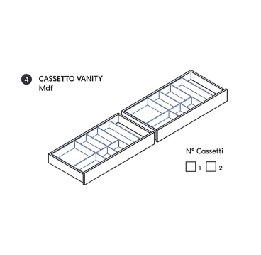 Cassetto Vanity in MDF LACCATO NIC DESIGN BELT