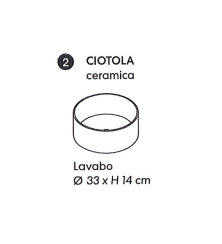 Ciotola Lavabo in ceramica NIC DESIGN MEDITERRANEO
