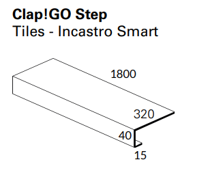 PROFILO PER GRADINI DÉCO CLAP! GO STEP COORDINATO TILES (2 PZ)