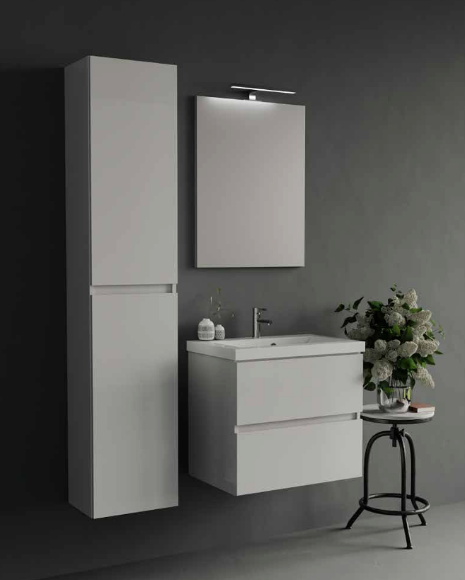 Composizione Mobile da Bagno IDEA STELLA TRENTANOVE 60.1 BIANCO LUCIDO