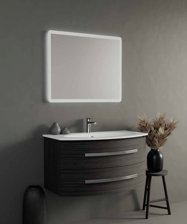 Composizione Mobile da Bagno IDEA STELLA WAVE 90.2 OLMO ONYX