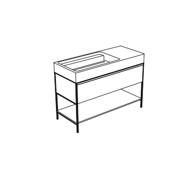 Struttura in Acciaio LACCATO NIC DESIGN ELEN 90 - 90x50x71 cm