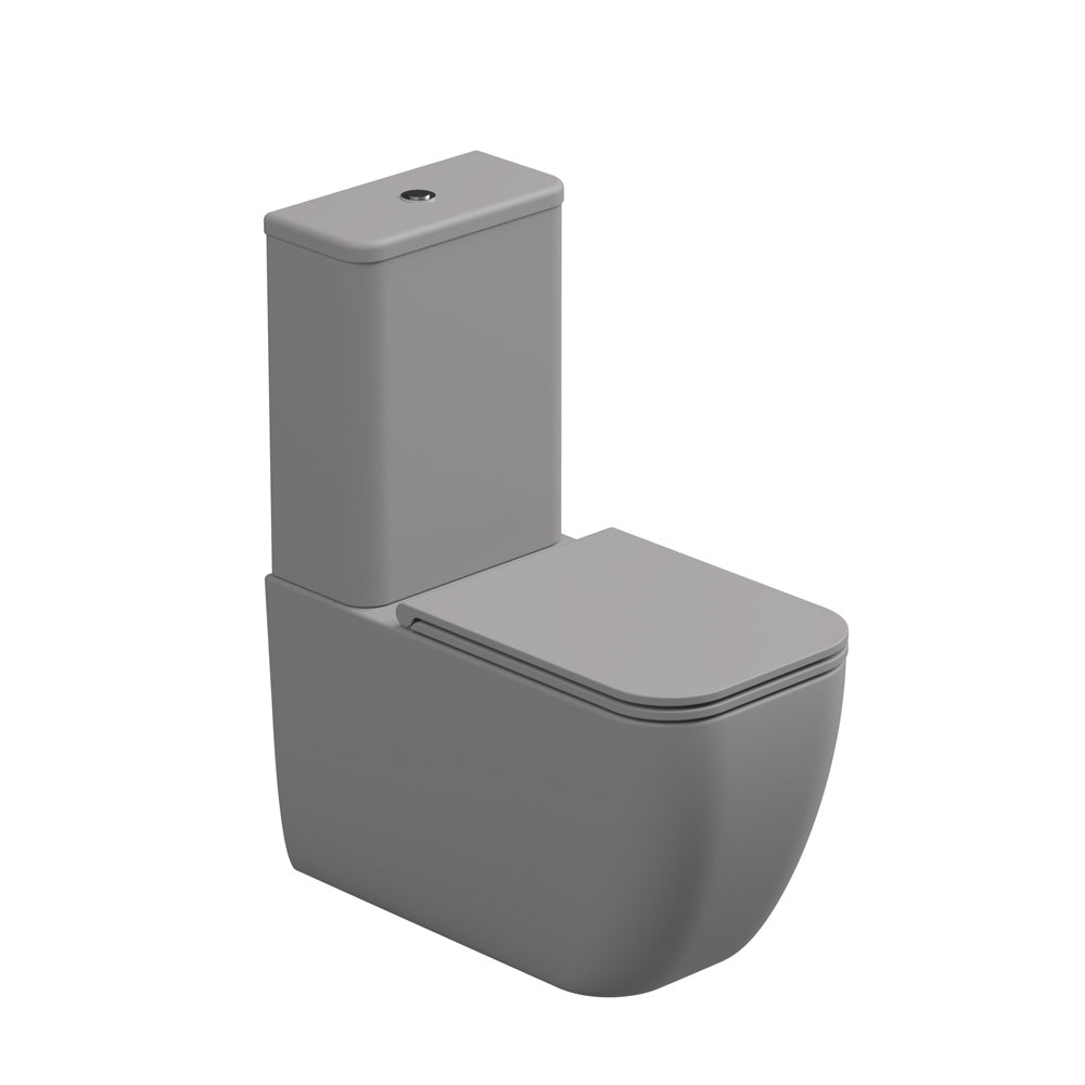 Vaso con cassetta Monoblocco WC a Terra in ceramica Rimless GSG BRIO