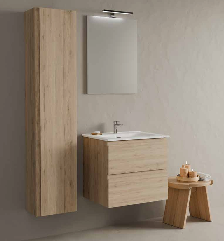 Composizione Mobile da Bagno IDEA STELLA OVER 60.1 CASTAGNO