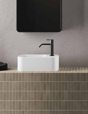 Lavabo da Appoggio/Sospeso in ceramica NIC DESIGN MINI LIVING NANOO 40
