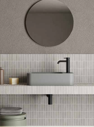 Lavabo da Appoggio/Sospeso in ceramica NIC DESIGN MINI LIVING NANOO 55