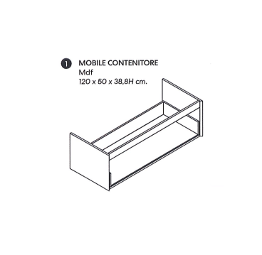 Mobile Contenitore in MDF LACCATO NIC DESIGN BELT