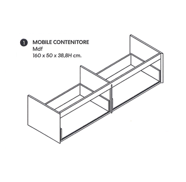 Mobile Contenitore in MDF LACCATO NIC DESIGN BELT