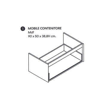 Mobile Contenitore in MDF LACCATO NIC DESIGN BELT