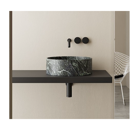 Lavabo da Appoggio in Ceramica o Pietra NIC DESIGN MOD - D. 42 x H. 12 Cm