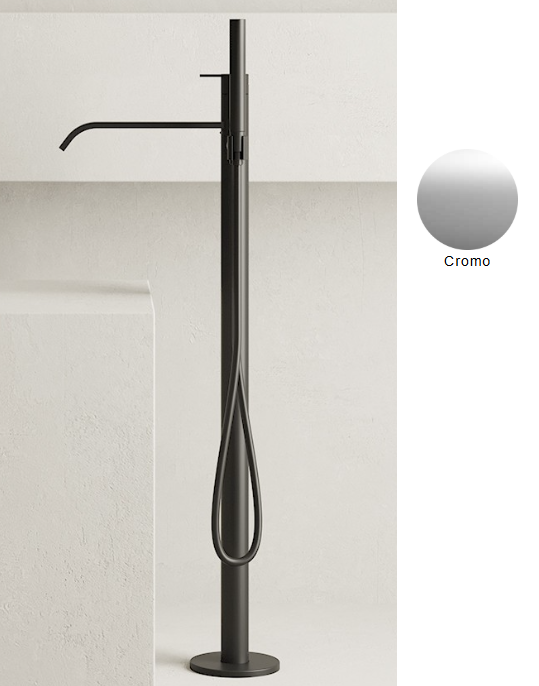 MONOCOMANDO A PAVIMENTO VASCA FREESTANDING NIC DESIGN SOLO 26,1x91 CM