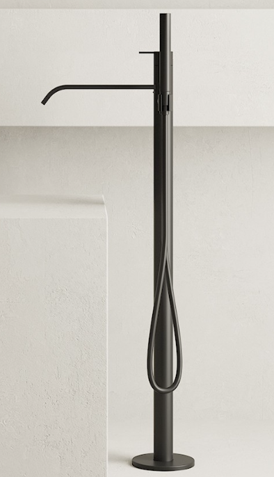 MONOCOMANDO A PAVIMENTO VASCA FREESTANDING NIC DESIGN SOLO 26,1x91 CM