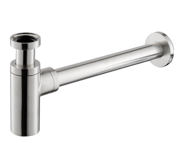 SIFONE A VISTA LAVABO VEMA ACCIAIO P000459