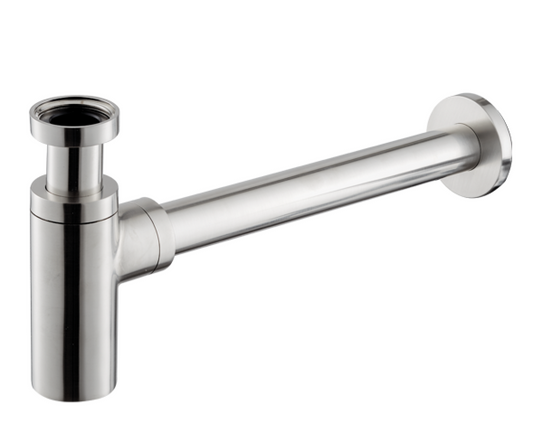 SIFONE A VISTA LAVABO VEMA ACCIAIO P000459