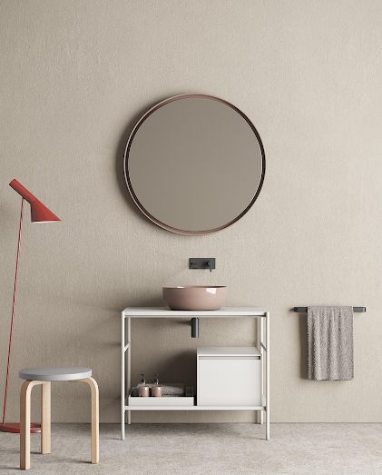 Specchio Tondo in Ceramica NIC DESIGN PARENTESI - D. 90 cm