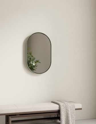 Specchio OVALE in Ceramica NIC DESIGN PARENTESI - 80x50x6 CM