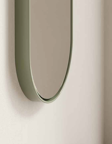 Specchio OVALE in Ceramica NIC DESIGN PARENTESI - 80x50x6 CM