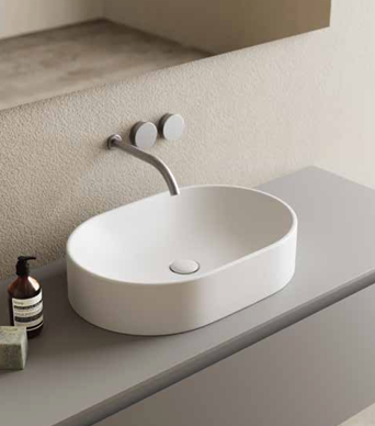 Lavabo da Appoggio in ceramica NIC DESIGN PIN 55 - 55x37 cm