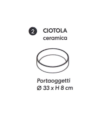 Ciotola Portaoggetti in ceramica NIC DESIGN MEDITERRANEO