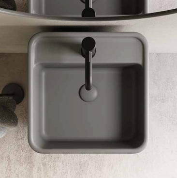 Lavabo Freestanding in ceramica NIC DESIGN SEMPLICE CON FORO MISCELATORE