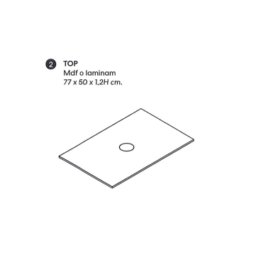 TOP in MDF o in Laminam LACCATO NIC DESIGN BELT