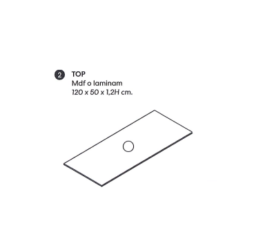 TOP in MDF o in Laminam LACCATO NIC DESIGN BELT