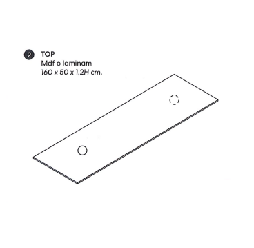 TOP in MDF o in Laminam LACCATO NIC DESIGN BELT