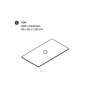 TOP in MDF o in Laminam LACCATO NIC DESIGN BELT