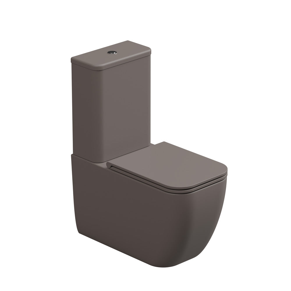 Vaso con cassetta Monoblocco WC a Terra in ceramica Rimless GSG BRIO