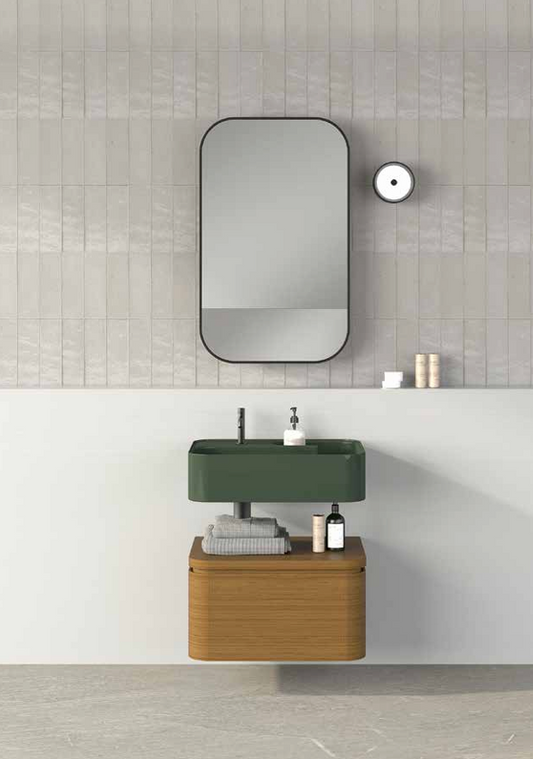 Composizione Bagno NIC DESIGN TRAMA 60 Tè/Noce Canaletto - 60x45x87 cm