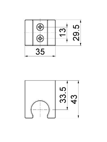 SUPPORTO FISSO DOCCETTA A PARETE VEMA OTTONE V02171