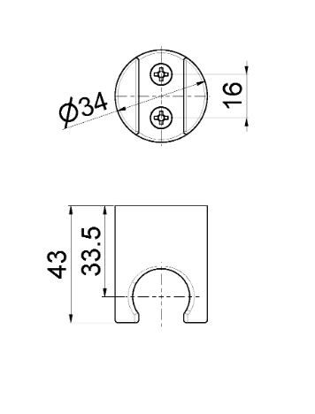 SUPPORTO FISSO DOCCETTA A PARETE VEMA OTTONE V03171
