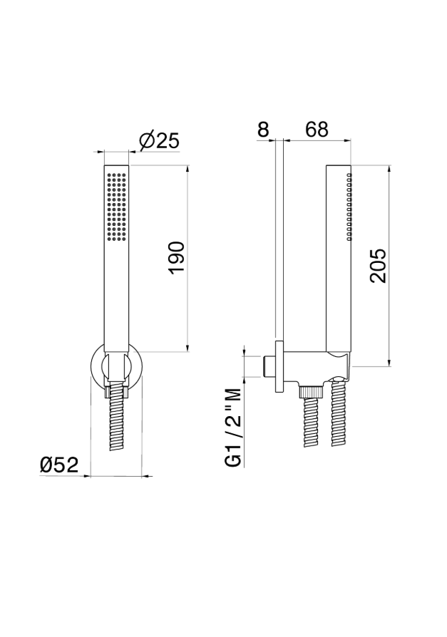 GRUPPO PRESA ACQUA CON DOCCETTA VEMA WELLNESS BRASS OTTONE V08131