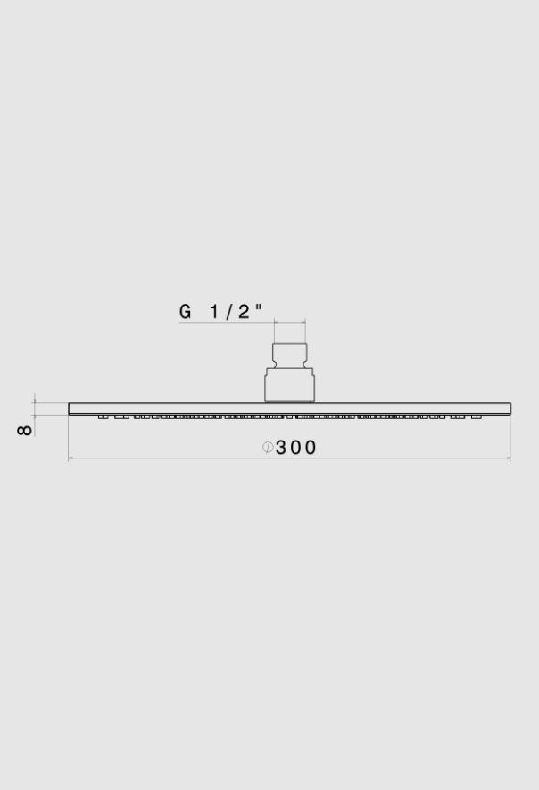 SOFFIONE DOCCIA TONDO D. 300 mm VEMA WELLNESS BRASS OTTONE V08244