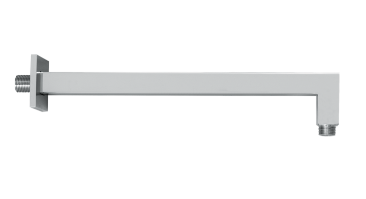 BRACCIO SOFFIONE A PARETE QUADRO L. 300 mm VEMA WELLNESS STEEL ACCIAIO V08254