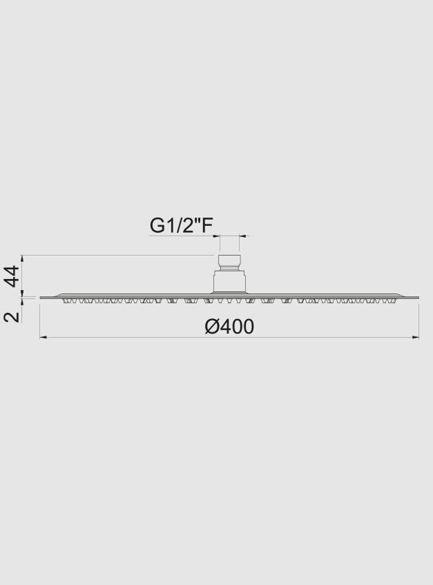 SOFFIONE ULTRASLIM DOCCIA TONDO D. 400 mm VEMA WELLNESS BRASS OTTONE V08258