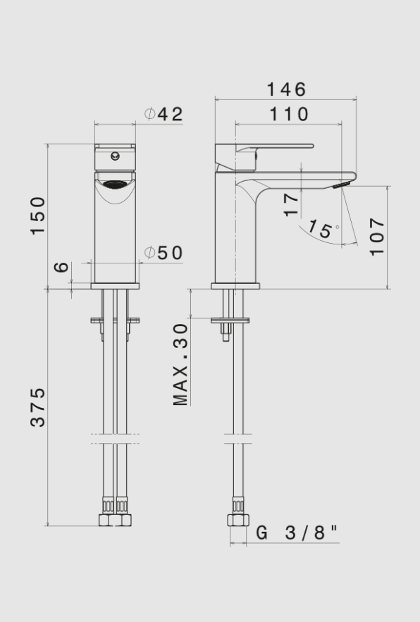 MISCELATORE MONOCOMANDO LAVABO VEMA TIMEA OTTONE V16011 SENZA SCARICO