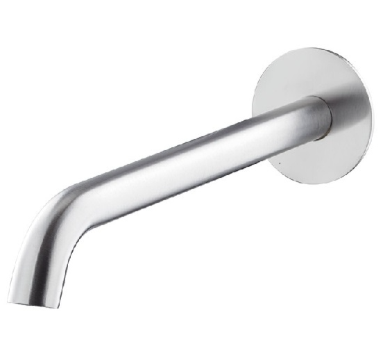 BOCCA DI EROGAZIONE A PARETE LAVABO VEMA TIBER STEEL ACCIAIO V17056