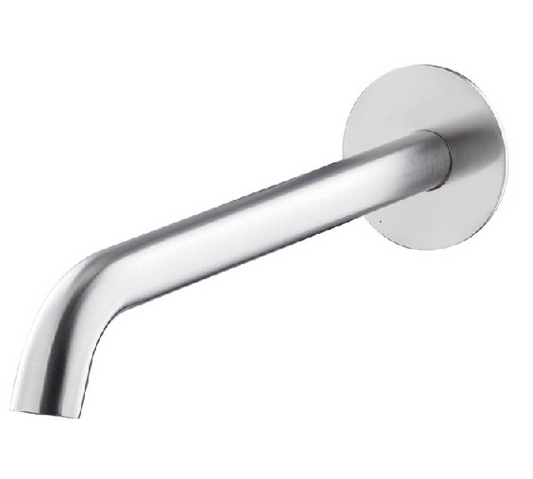 BOCCA DI EROGAZIONE A PARETE LAVABO VEMA TIBER STEEL ACCIAIO V17056