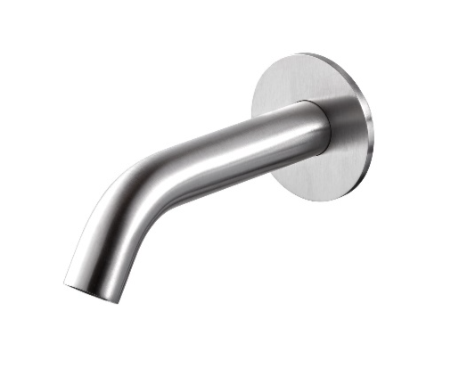 BOCCA DI EROGAZIONE A PARETE VASCA VEMA TIBER STEEL ACCIAIO V17145