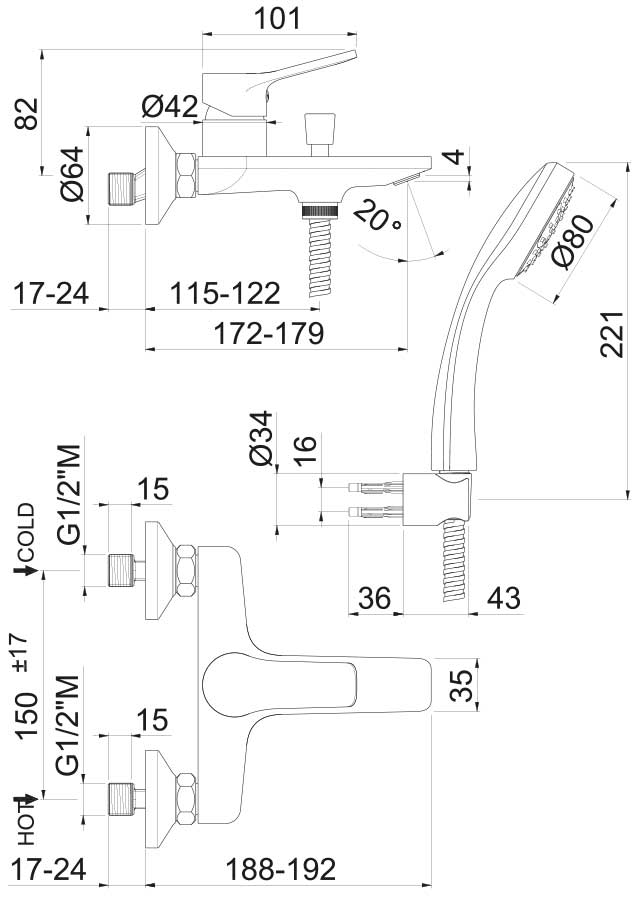 GRUPPO VASCA ESTERNO VEMA PARANA' OTTONE V22081